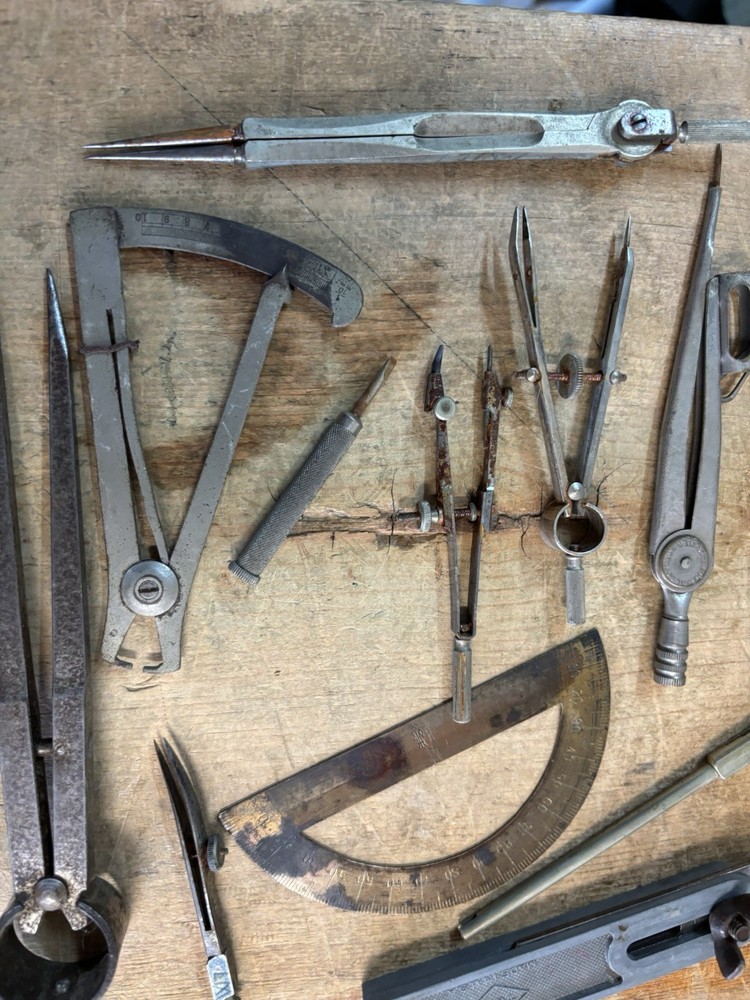 Vintage Machinist & Drafting Tools large lot.