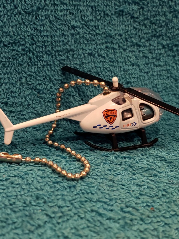 Die-Cast Handmade Police Helicopter Light Pull or Fan Pull - Helicopter