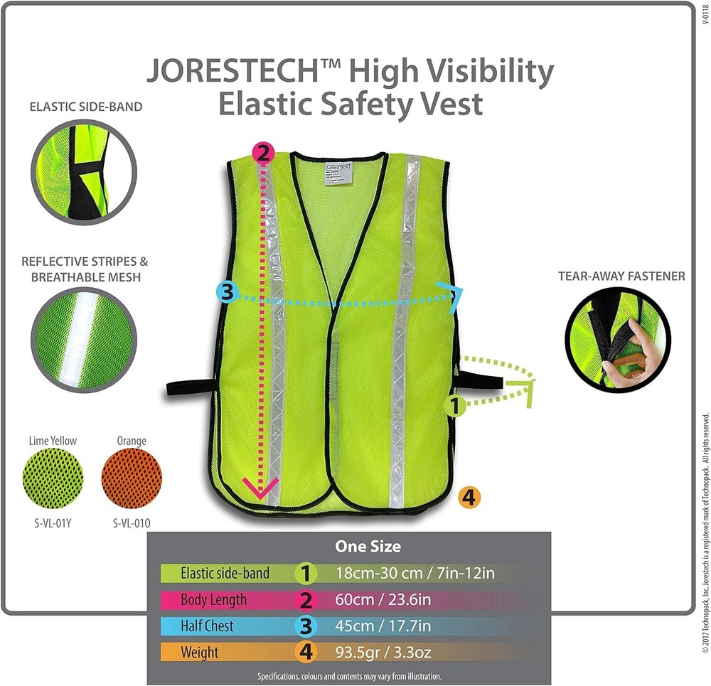 Orange Safety Vest Emergency mesh JORESTECH