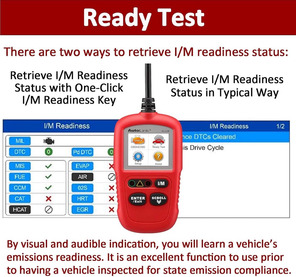 Autel Autolink AL329 OBDII Scanner Automative Code Reader/Clear Diagnostic Tool