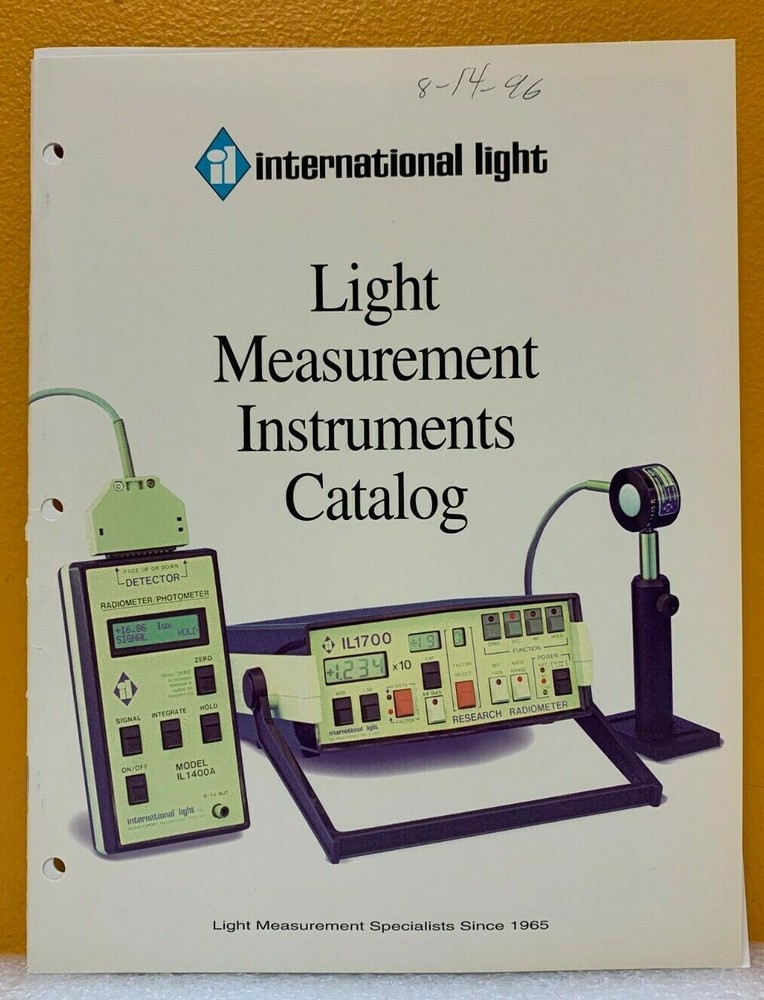 International Light Light Measurement Instruments Catalog.