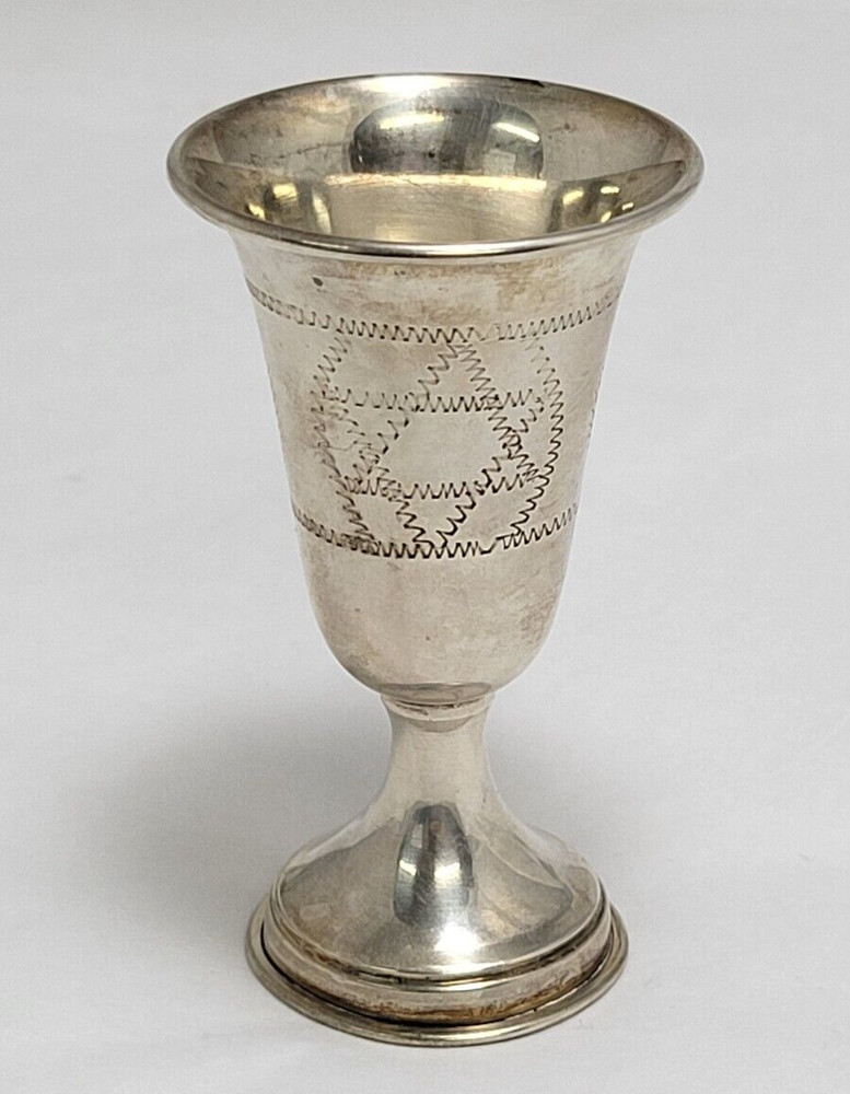 Sterling Silver Star Of David Kiddush Cup