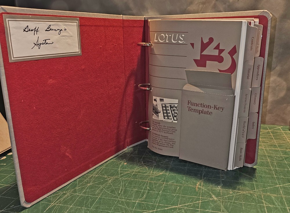 1980s LOTUS 123 Manual