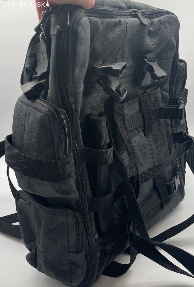 Carroll Black Leather Accessory Bag