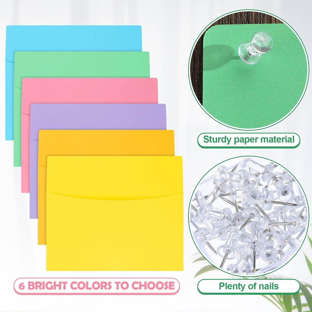 Oversized Wall Pockets 10x12 Inch Hanging File Folder Organizer 24 PCS