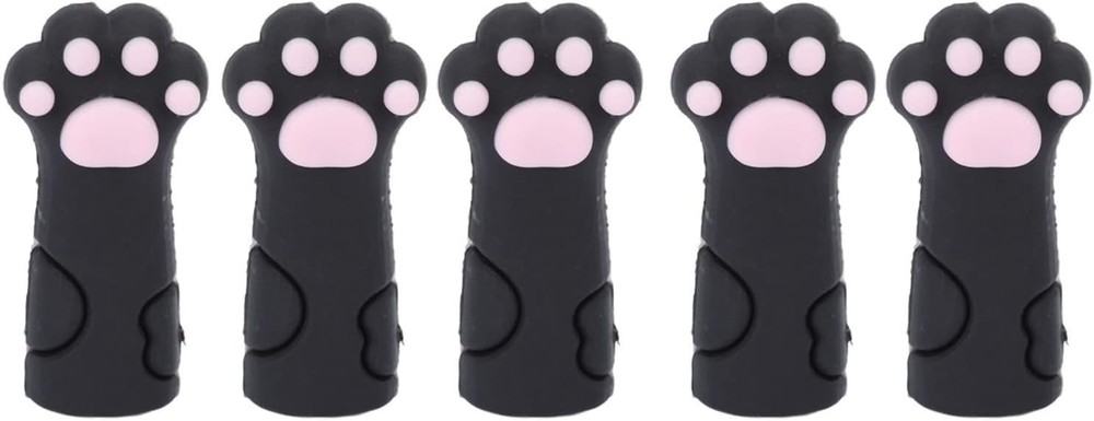 5pcs Cuticle Scissors Cover Protector, Cat Shape Silicone Cuticle Trimmer Protec