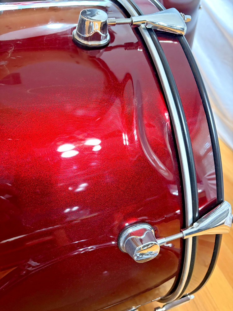 Leedy 5pc Drum Set Very Nice With Tom Mount Wine Red