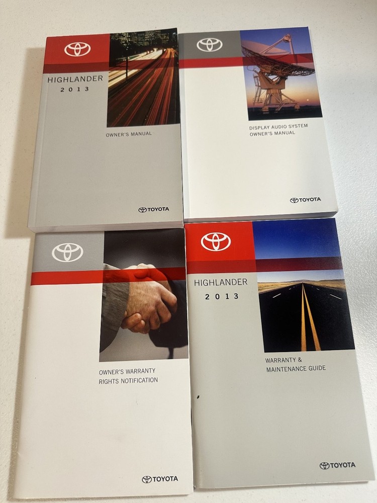 2013 Toyota Highlander Owner's Manual Set