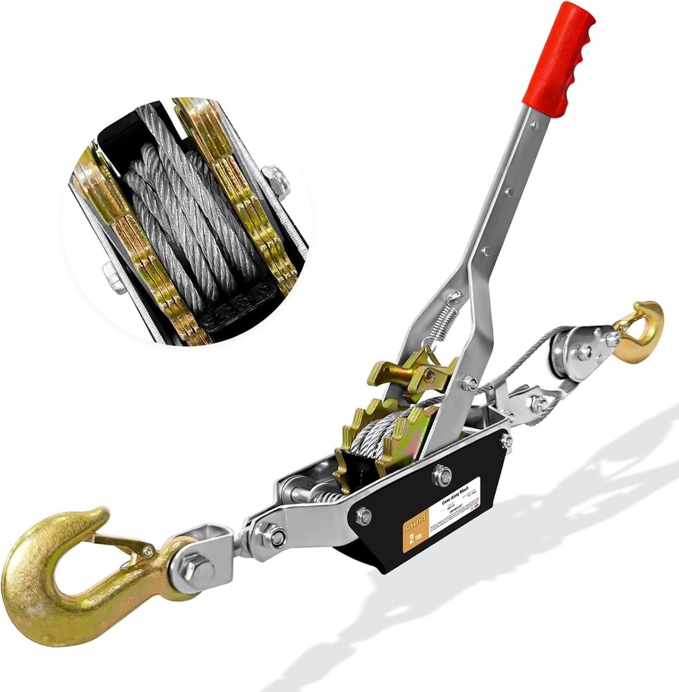 Durable Heavy-Duty Cable Winch Puller with Safety Latches for Secure Operations