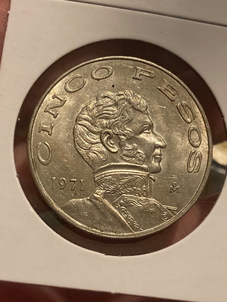 MÉXICO 🇲🇽 FIVE (5) PESOS COIN 1971