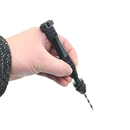 Precision Pin Vise Hand Drill - Steel Manual Tool with 20-Piece Micro Bits