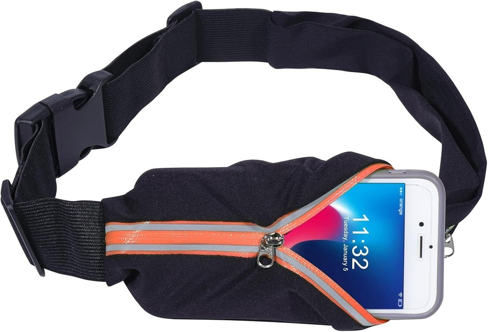 Durable Lightweight Running Belt with Expandable Pockets – Fits iPhone & More