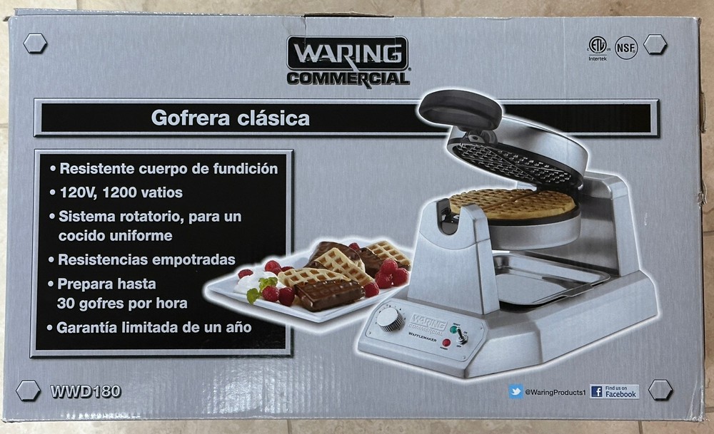 Waring Single Classic Waffle Iron WWD180