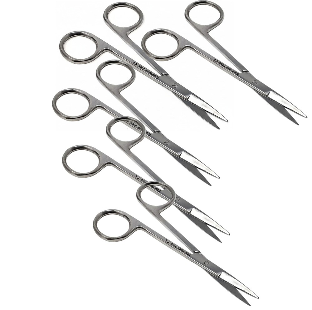 4.5" Micro Scissors Small Shears Sharp STR Blades Precise Cutting - Bulk Packs
