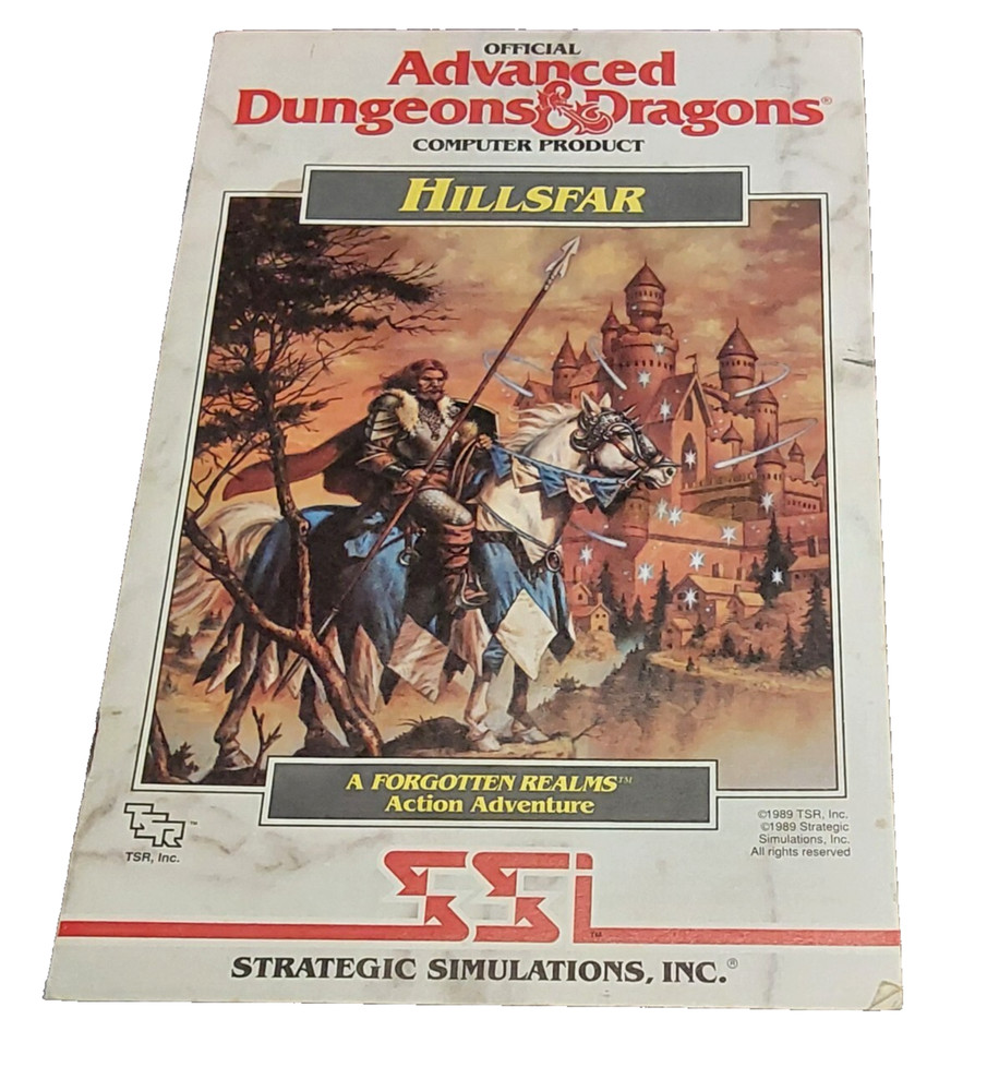 Advanced Dungeons & Dragons Hillsfar Gamebook Strategic Simulations, INC.