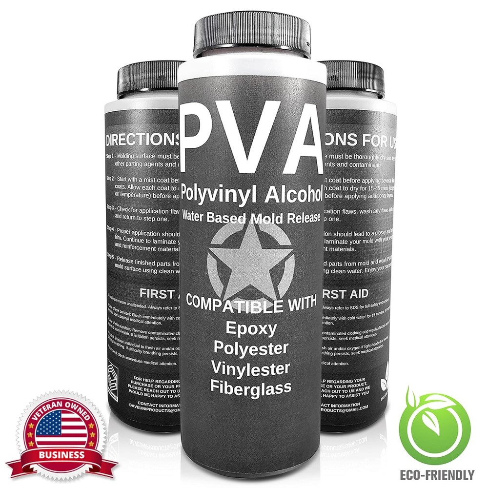 PVA Water Based Mould Release - Polyvinyl Alcohol Agent for Epoxy, Clear