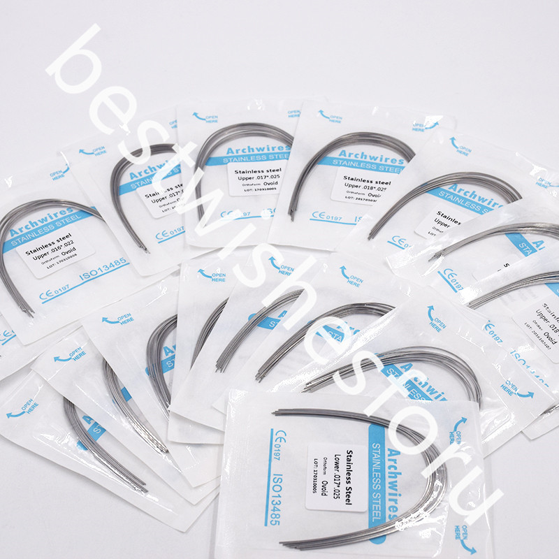 Dental Stainless Steel Rectangular Arch Wire Natural Ovoid Square Upper/Lower