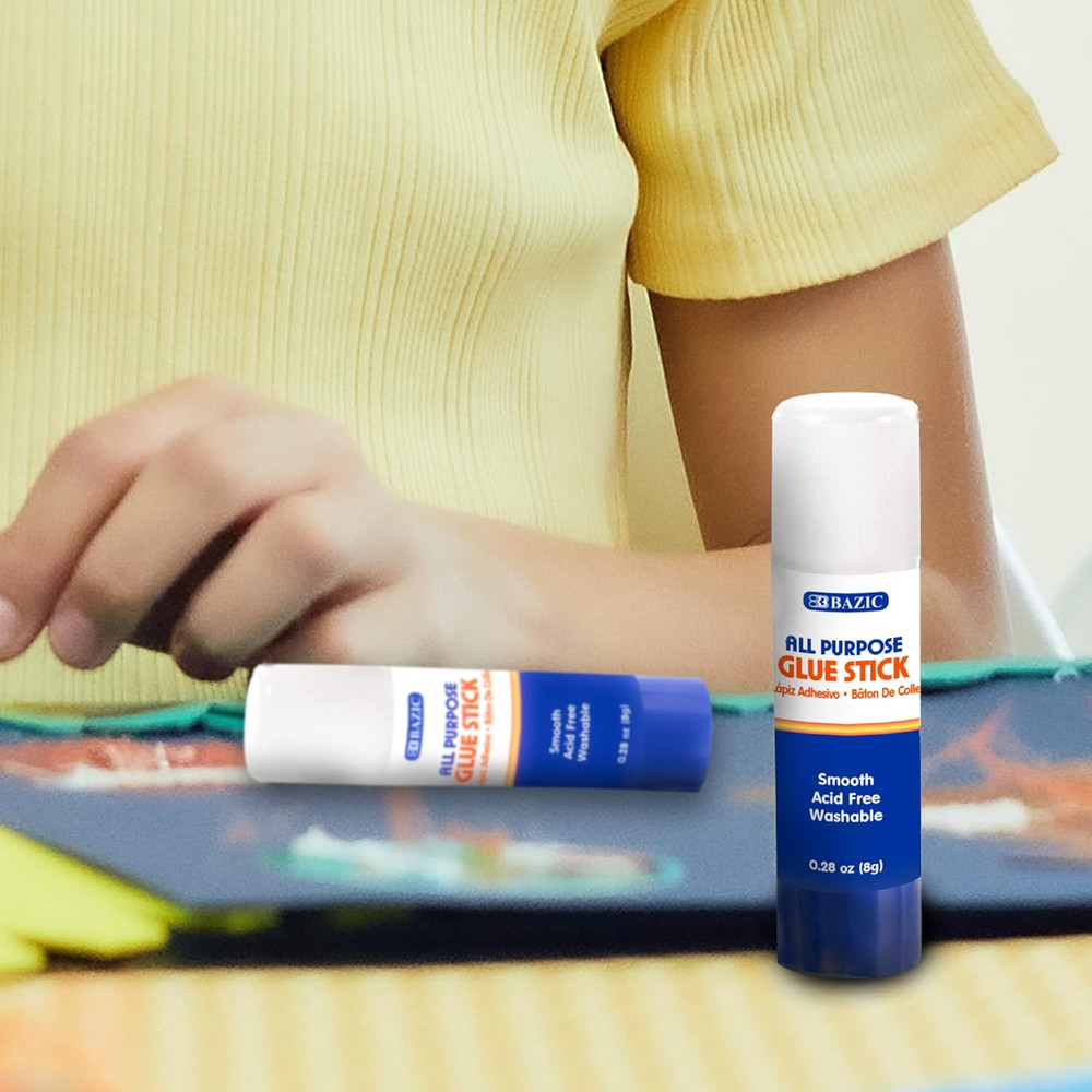 BAZIC Glue Stick Premium 0.28 Oz (8G)(4/Pack)