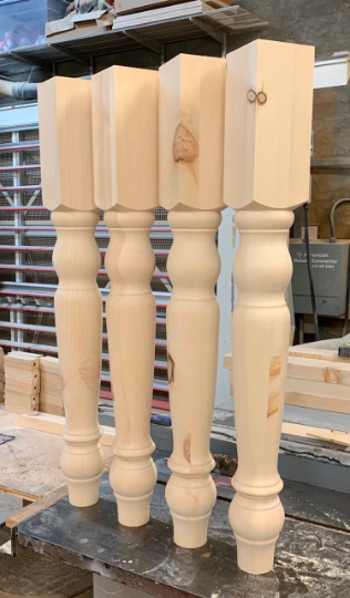 35"inches Solid Knotty pine dining Table Legs island legs