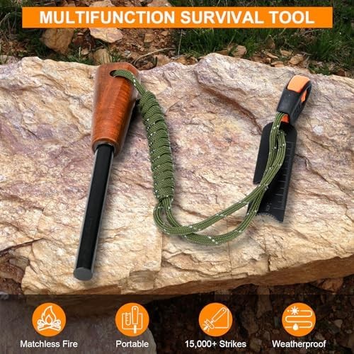 survival ferro rod fire starter kit