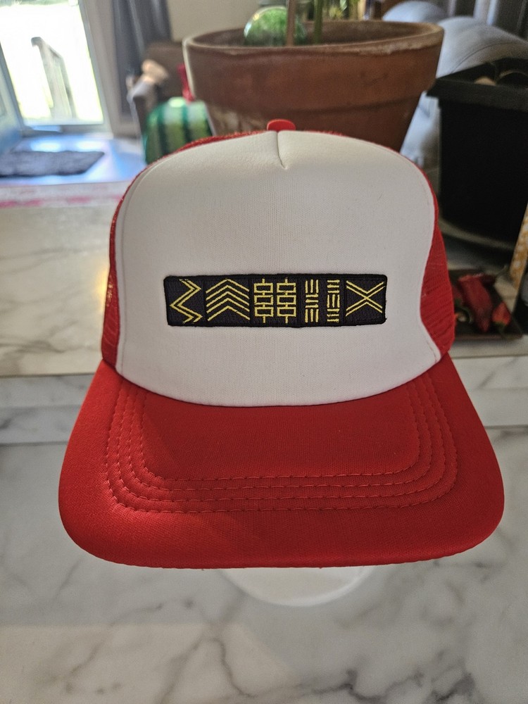 Billy Strings " 5 Relics" Trucker Hat.. Red& White Mesh w/Snapback