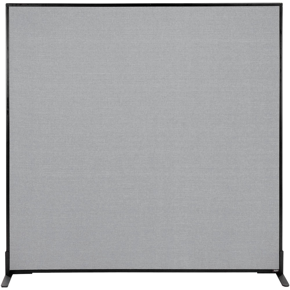 60-1/4"W x 96"H Freestanding Office Partition Panel Gray