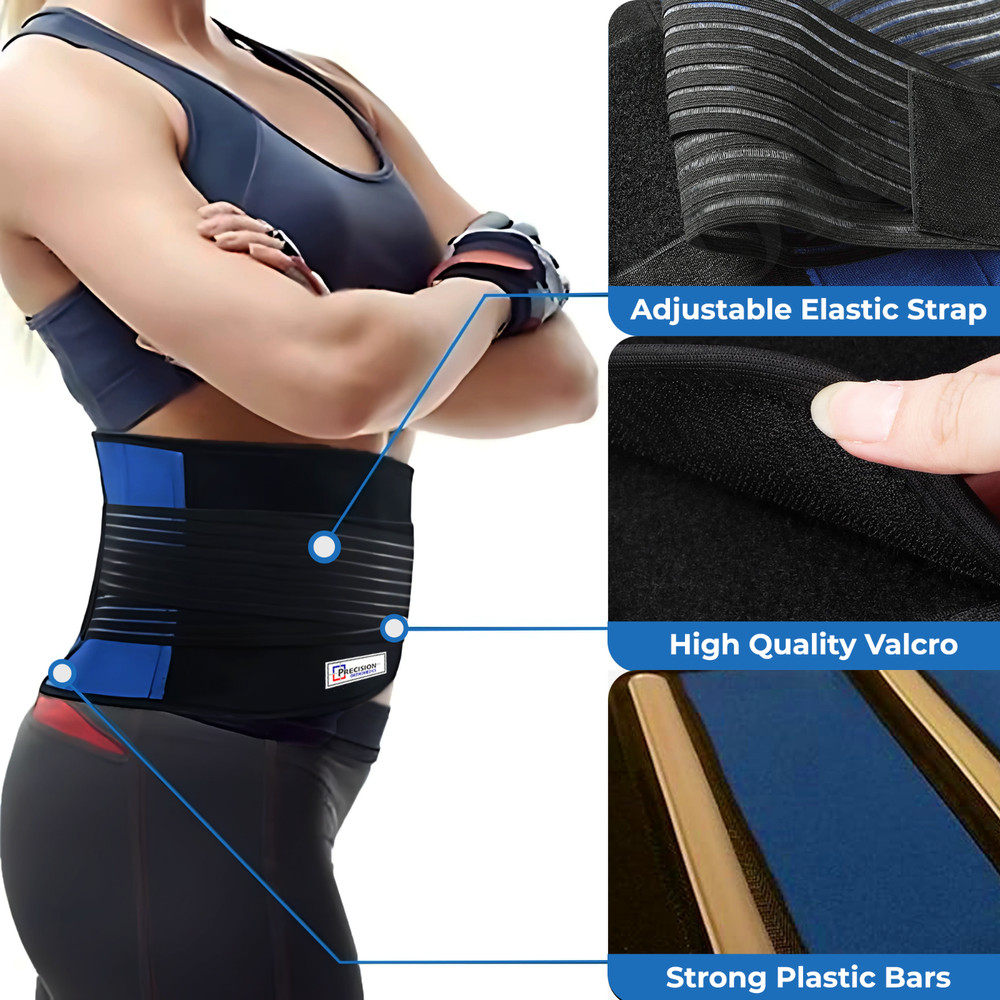 Adjustable Neoprene Double-Pull Lumbar Support Lower Back Belt Brace Pain Relief