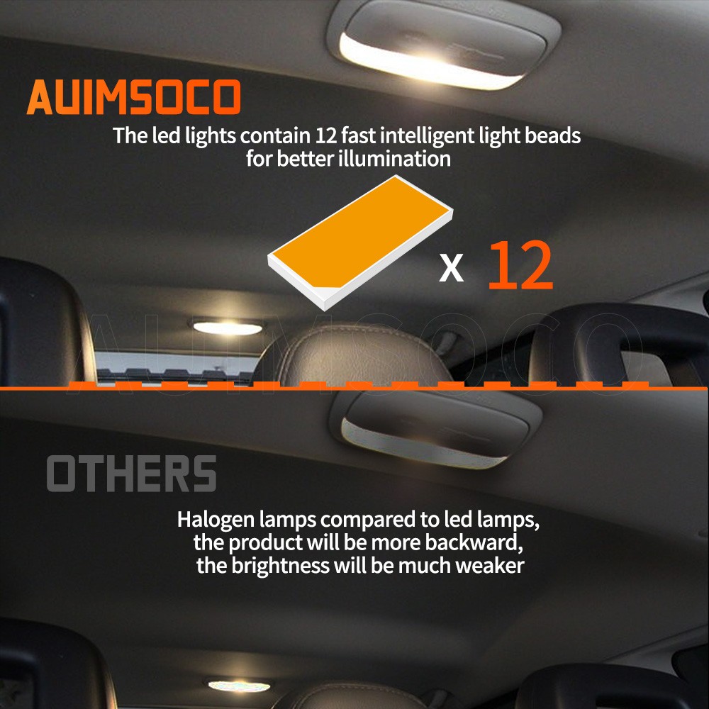 2x Amber Yellow Orange Canbus LED Bulb T10 W5W 3030 10SMD Car Side Wedge Light