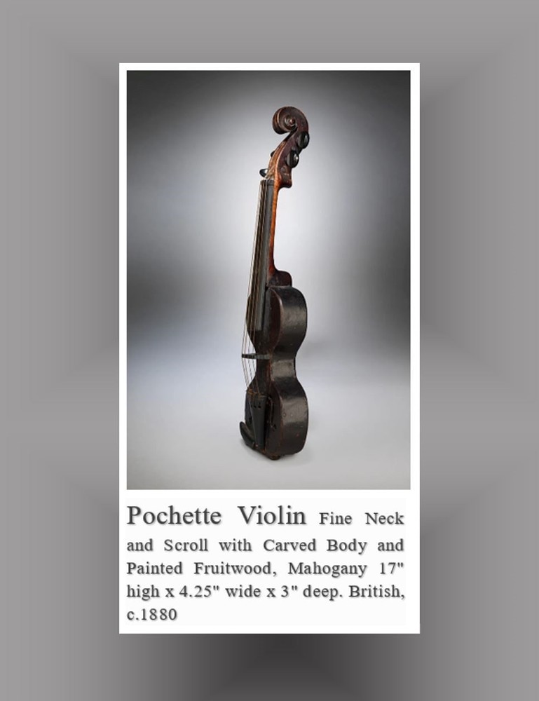 Primitive 'Make Do' Pochette Violin, 19th Century.