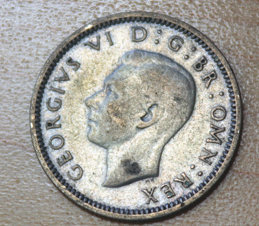 1937 Great Britain 6 Pence Silver