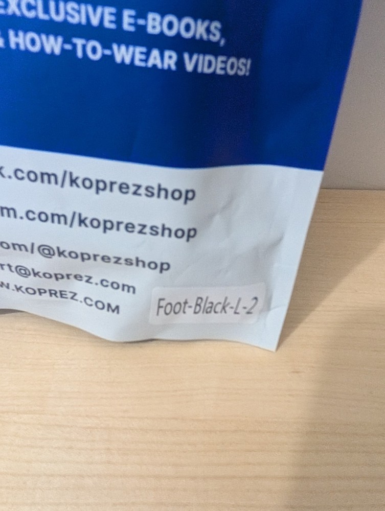 Koprez 2pk Size L Foot Compression Black