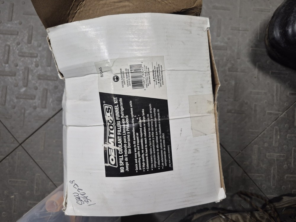 no spill coolant filling funnel kit