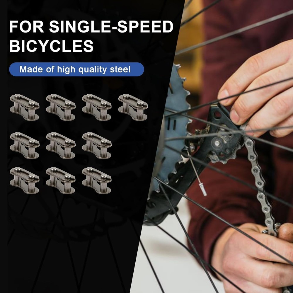 10-Pack Copper Missing Link Connectors for Single Speed Bike Chain Repairs