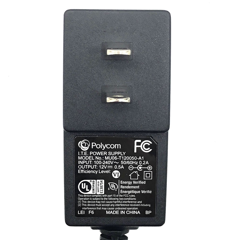 Original Polycom AC Adapter for Polycom VVX201 VoIP Phone 2201-40450-001