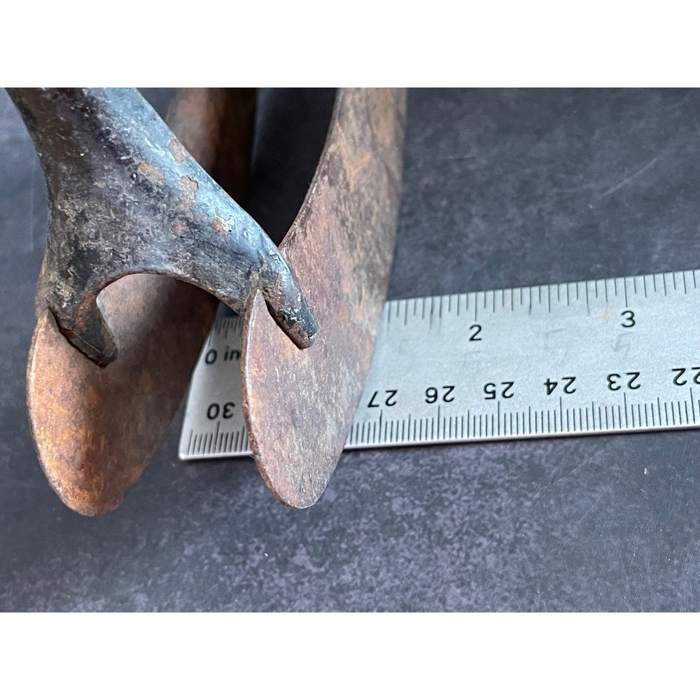 Antique Double-Blade Mezzaluna Herb Chopper - Rustic Primitive Kitchen Tool