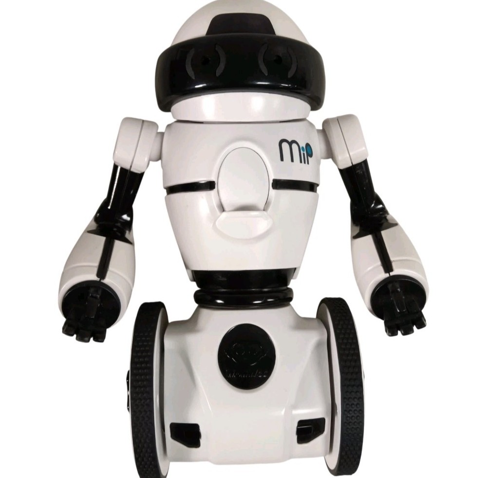 WowWee MIP Interactive Robot Toy White Rolling Self-Balancing Tested Nice!