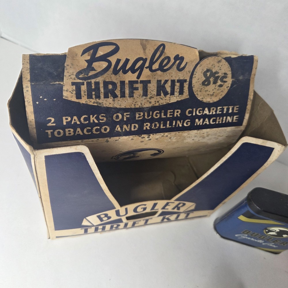 Vintage Bugler Thrift Kit Cigarette Roller w Bugler Cigarette Case& Instructions