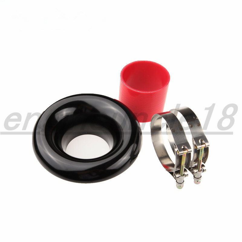3" Inch Velocity Stack For Cold/ Ram Engine Air Intake/ Turbo Horn Black