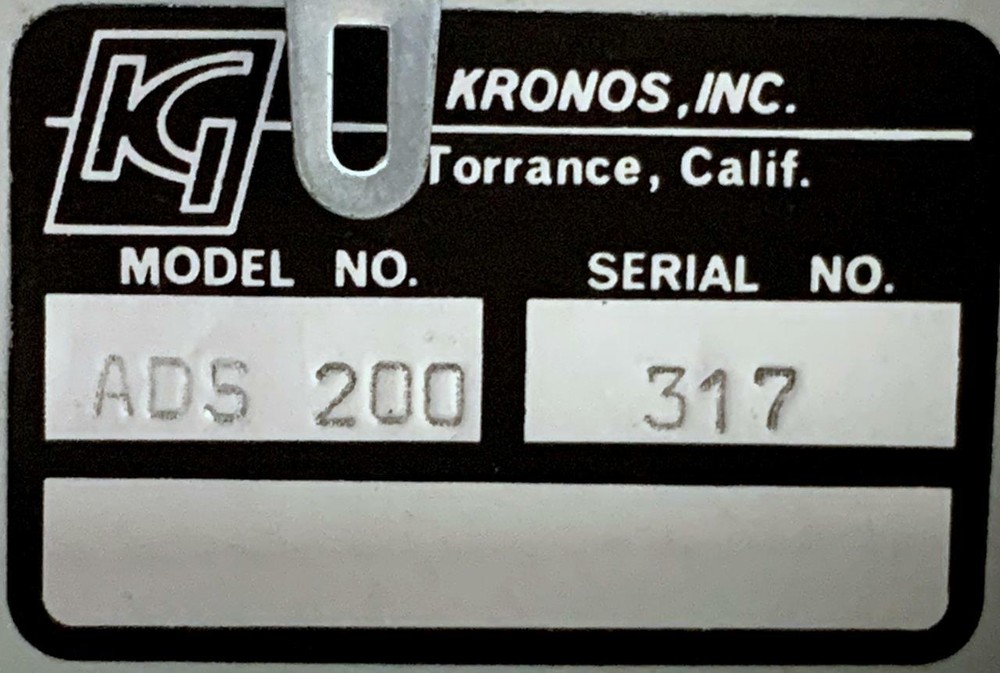 Kronos Inc. ADS-200 Automatic Deposition System
