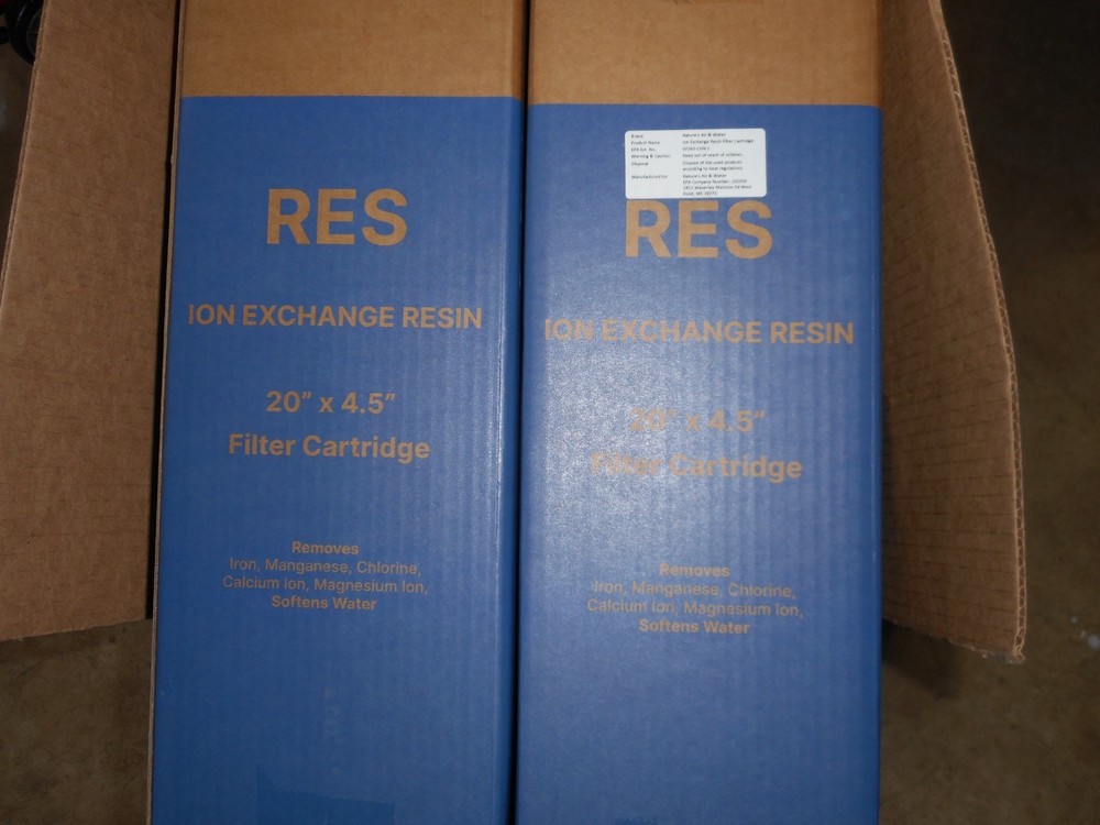 2-Pack: 4.5" x 20" Ion Exchange Resin Whole-House Filter Cartridge
