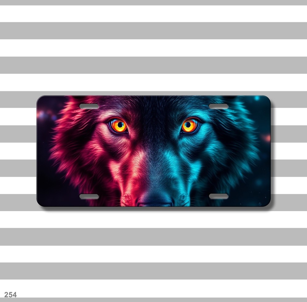 Bold Wolf License Plate Personalized Front Plate Unique Gift