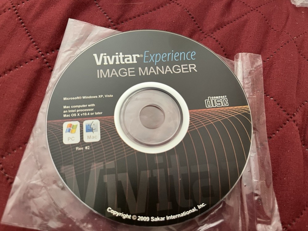 Vivitar Experience Image Manager CD Windows XP/Vista