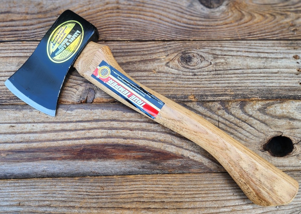 New True Temper Hatchet or Camp Axe - 14" Hickory Handle Woodsman Ax