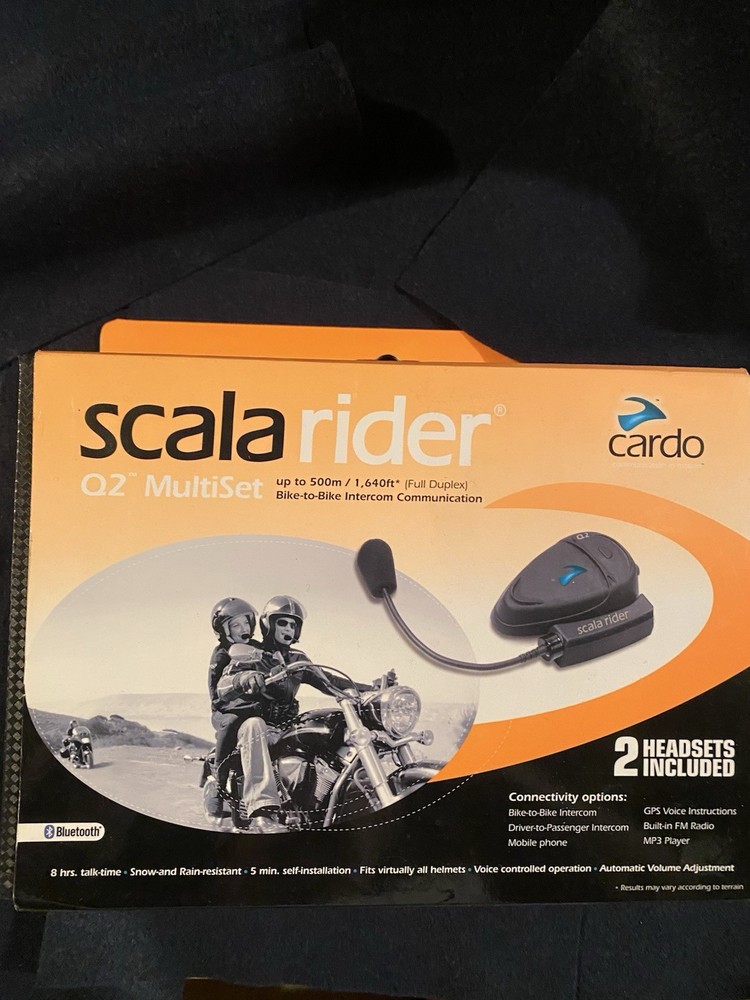 Cardo Scala Rider Q2 MultiSet Intercom Communication Wireless Audio System