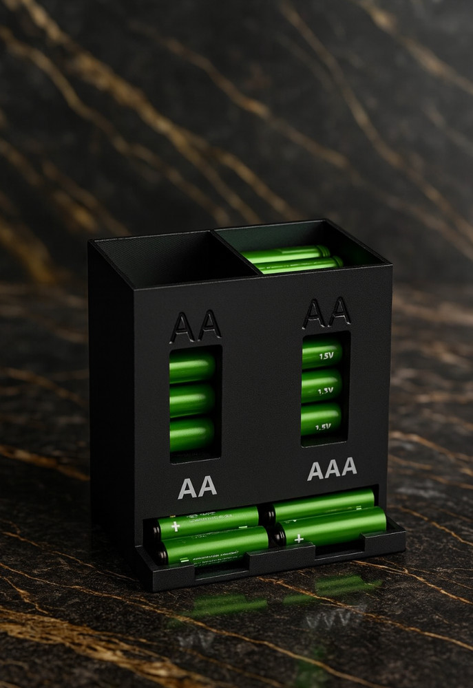 AA and AAA Battery Dispenser | Battery Holder | Stackable Battery Holder