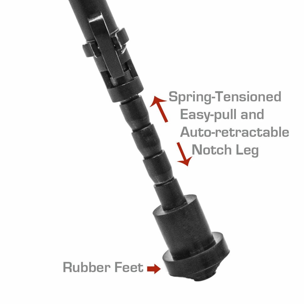 Lion Gears Tactical Foldable Bipod with Spring Lock Height Between 7.3"-9"