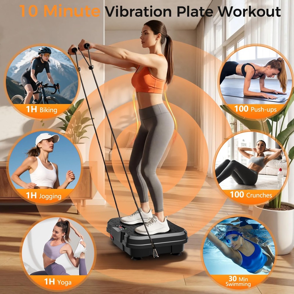 Vibration Plate Exercise Machine for Lymphatic Drainage, Vibration Platform f...