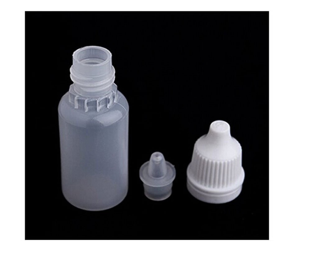 24PCS Clear Plastic Empty Refillable Dropper Bottle 0.5 Ounces, clear