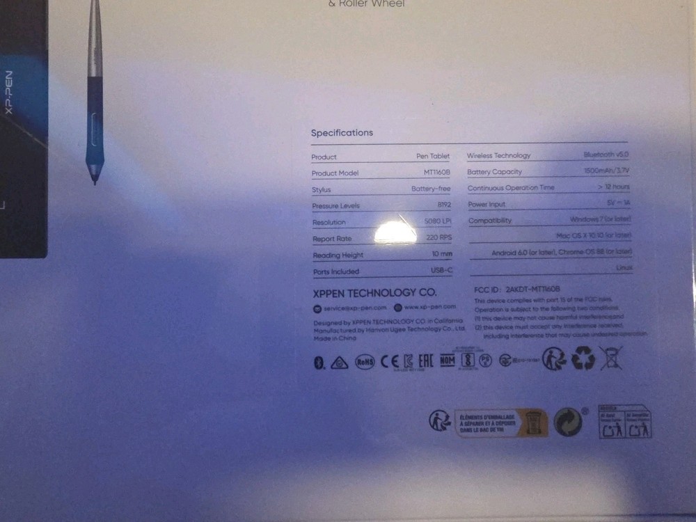 XP-PEN Deco Pro MW Wireless Bluetooth Drawing Tablet Pen Tablet NEW