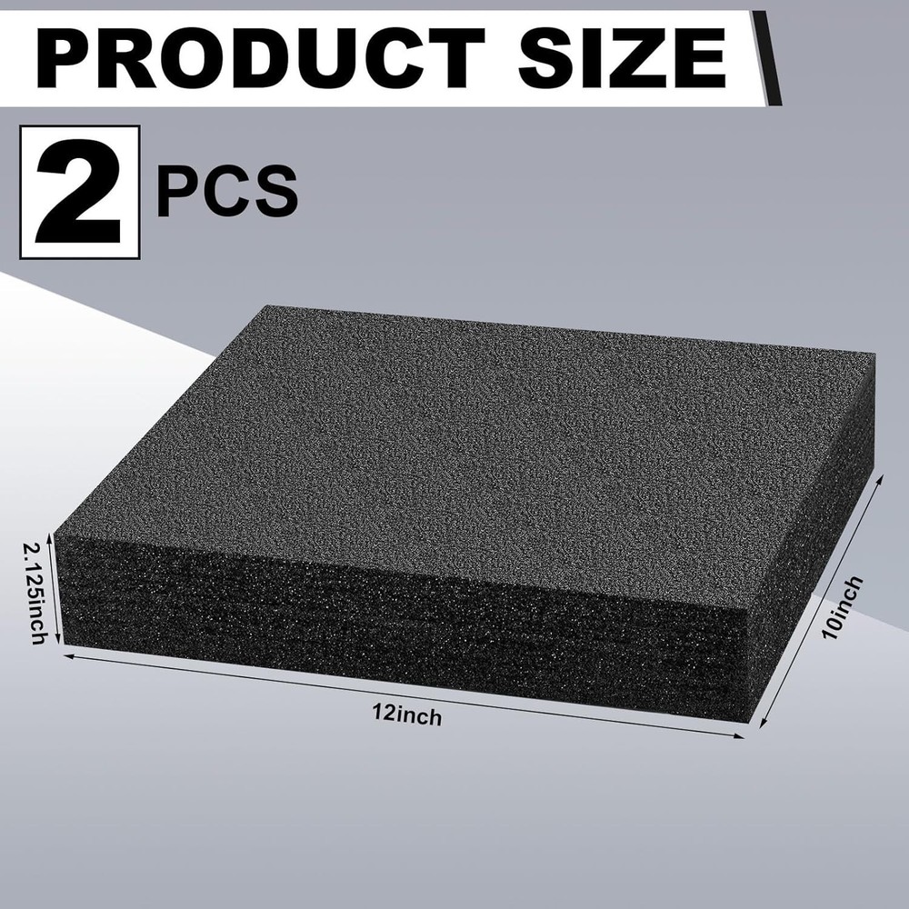 2 Pcs Polyethylene Foam Sheet Polyethylene Insert Cuttable Packing Block Foam...